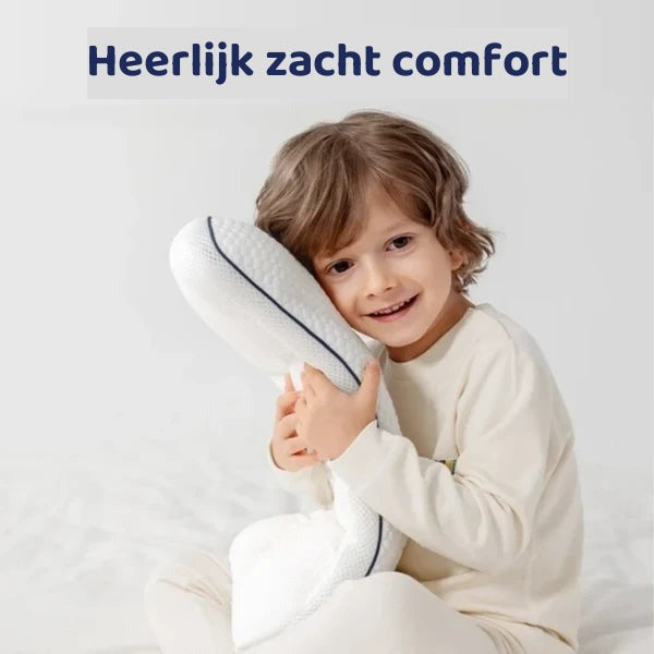 Het kinderkussen gemaakt voor zijn nek