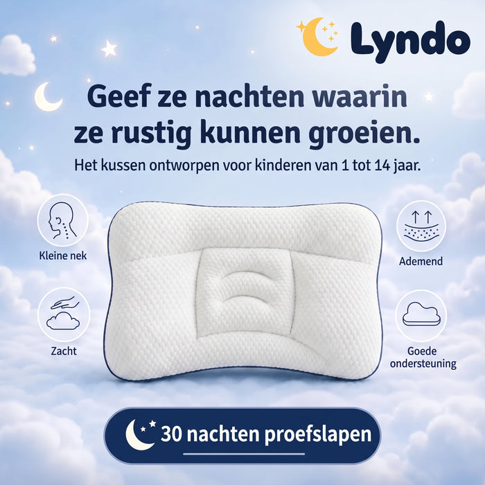 Het kinderkussen gemaakt voor zijn nek