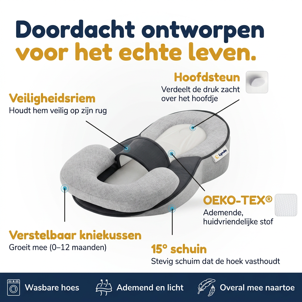 Het refluxnestje dat de houding van jouw armen vasthoudt